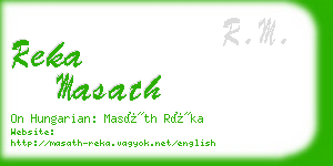 reka masath business card